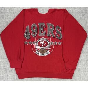 Vintage San Francisco 49ers Sweatshirt Mens XL Red NFL Football Signal 1990 USA